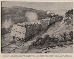 Das Unglück des gepanzerten Zuges bei Estcourt, die Entgleisung der Waggons
